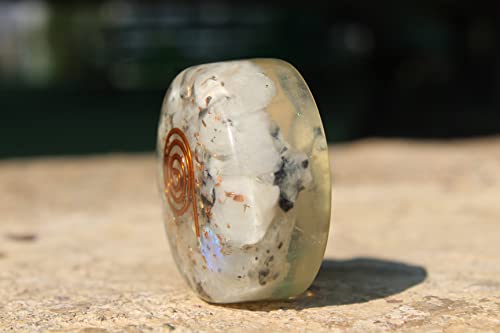 Jet Rainbow Moonstone Orgone Tower Buster #TOP3