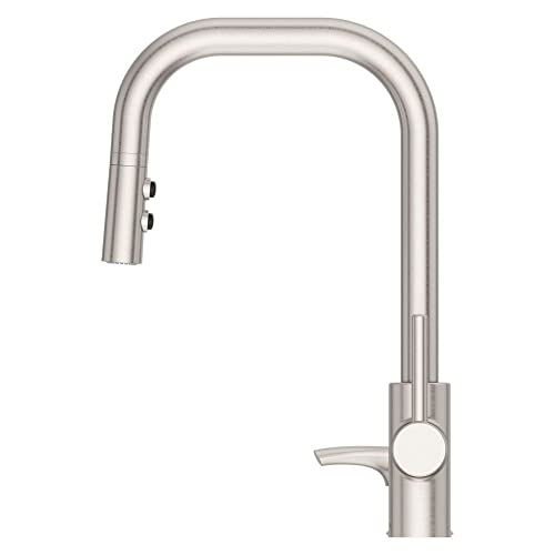 Pfister Zanna Kitchen Faucet With Pull Down Sprayer And Soap Dispenser, Single Handle, High Arc, Spot Defense Stainless Steel Finish, F5297Znrgs #TOP5