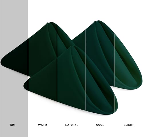 image for Utopia Home Hunter Green Cloth Napkins (12 Pack, 20x20 Inches), Ideal 