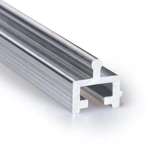 Aluminium Sliding Screen Door Track - Silvery Alloy Bottom Track for Repair & Replacement Terrace Door Guide (100 Inch)
