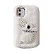Custodia in Peluche Coniglio Perla per iPhone 6 Plus/ iPhone 6S Plus, Carino Custodia in TPU Morbido e Soffice Peluche per iPhone 6 P/6S Plus, Custodia Protettiva Antiurto per Donne Ragazze, White 2