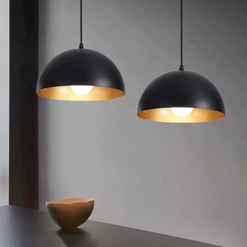 Lámpara de techo E27 moderna en hierro negro para iluminación interior 5