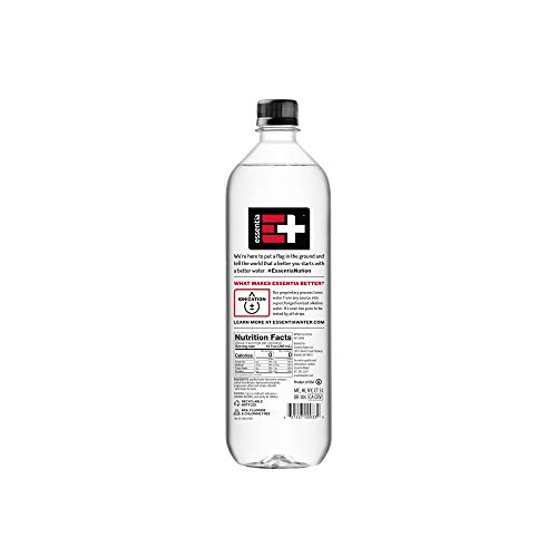 Essentia Water, Ionized Alkaline Bottled Water; Electrolytes for Taste, Better Rehydration, pH 9.5 or Higher, 33.8 Fl Oz, Pack of 48