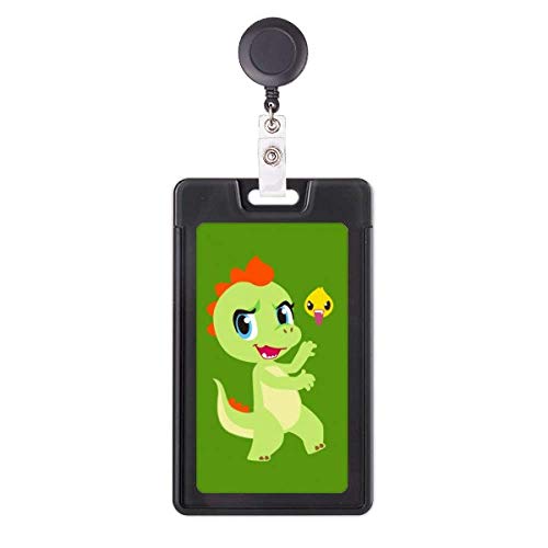 Étui rétractable pour badge Dinosaur Kingdom avec cordon extensible Love You