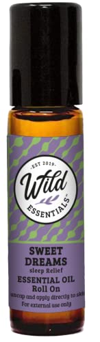 Wild Essentials Sweet Dreams Essential Oil Roll On, 10Ml For Sleep, Restless Legs, Made With 100% Pure, Premium Grade Essential Oils And Organic Jojoba Oil, Ready To Use, Moisturizer, All Natural #TOP18
