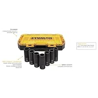 DEWALT DWMT74737-0 Drive Deep Impact Metrischer Steckschlüsselsatz, 1/2 Zoll, 7-teilig – Ansicht 8