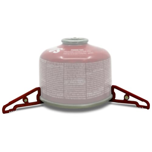 Magfeets Ultralight Fuel Canister Stabilizer Magnetic Gas Can Stand for Camping Stoves (Red)