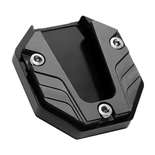 Plaque support latérale moto avec couvre-étapes vélo et béquille alu