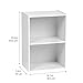 IRIS USA Small Spaces Wood, Bookshelf Storage Shelf, Bookcase, 2-Tier, White (596166)