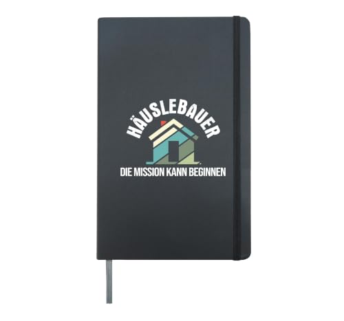 House Builder Mission Can Begin House Building Builder Hardcover Journal, Black