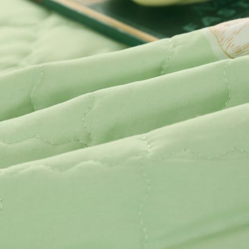 Edredón verano reversible colcha edredones ligera microfibra verde moderna 7