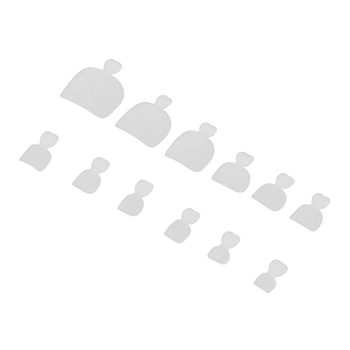 PAMINGONO 1 セット 600個 ネイルパッチステッカー 透明なつけ爪 フットネイルステッカー fake nails nail sticker 足の爪のステッカー 人工の足の爪 Beige