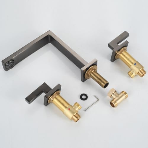 Robinet de lavabo rétro en laiton blanc et double commande chic - 6