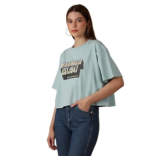 Image of Wrangler Women's Graphic Crew Neck Boxy Fit T-Shirt