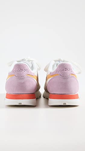 Image of Reebok Women's Classic Leather Sneakers, Chalk /Ochre /Infused Lilac, Off White, 6 Medium US