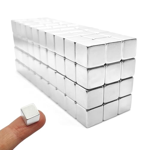 10 Stück Neodym Magnete 10x10x10mm Extra Stark, Kühlschrankmagnete für Magnettafel Pinnwand Schwarzes Brett Whiteboard Basteln Handwerk Fotos Büro, Größe: 20 Stück 10x10x10mm