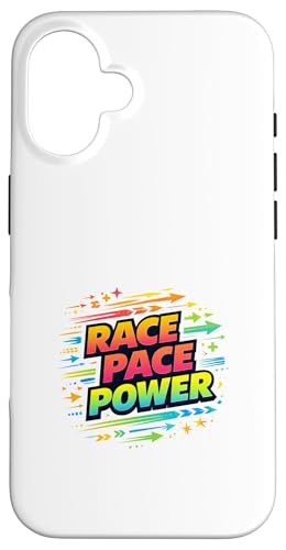 Race Pace Power Running Motivation Design Case for iPhone 16