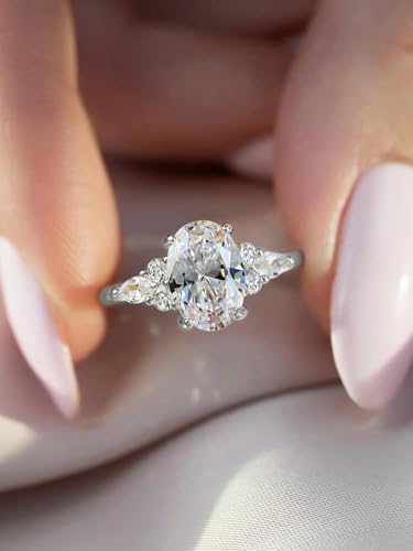 1Pc Sterling Silver Oval Round Horse Eye Zircon Ring Fashionable Fine Jewelry Gift For Women Birthday Gifts Dating Daily Wear2