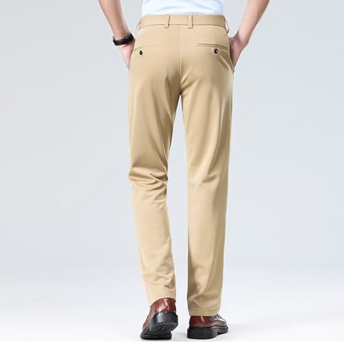 Finelylove Mens Suit Pants Flex Slim Fit Dress Pants Cinch Bottom Flat Front Tapered Chino Pants with Elastic Waistband3