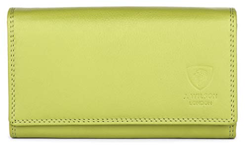 J. Wilson London Ladies RFID Safe Designer Soft Leather Purse Card Women Clutch Wallet with Zip Pocket Gift Boxed - Image 3