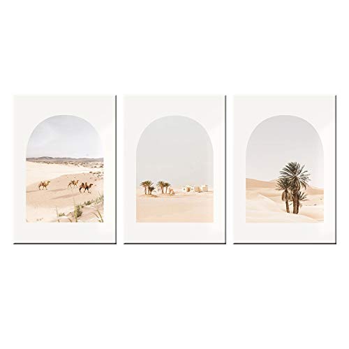 Affiche Marocain Desert Toile Peinture Scandinave Minimaliste Salon Deco