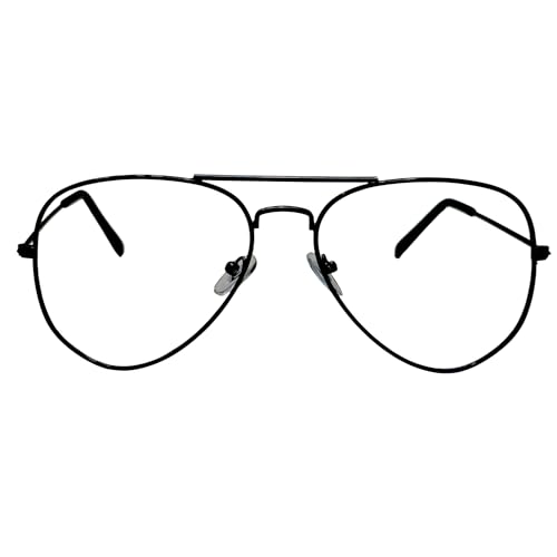 Image of Unisex Aviator UV Protected Photochromic Day Night Color Changing Sunglasses UV Protection Anti Glare Glasses Lenses for Outdoor and Driving | & | Metal Frame Black, 55