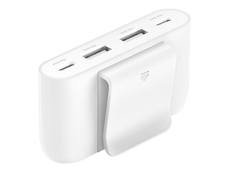 Belkin 4-Port Power Extender - Compatible w/USB-C & USB-A Devices - Apple iPhone 17, Air, Pro, Pro Max, iPad, AirPods, Apple Watch, Samsung Galaxy S25, Nintendo Switch 2, Google Pixel 10, etc - White - image 4