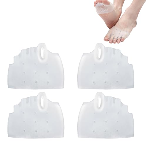 VOCOSTE 2Pair Silicone Toe Separators for Women & Men Bunion Corrector Toe Sleeves Breathable and Soft Improve Foot Support for Daily Wear Transparent