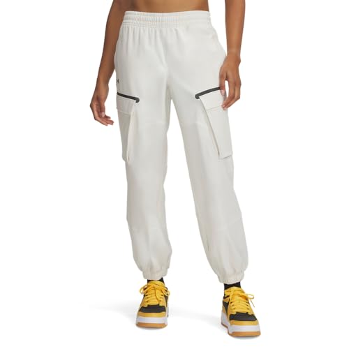 Under Armour Women's Unstoppable Cargo Pants, (279) Stone / / Black, X-Large Tall