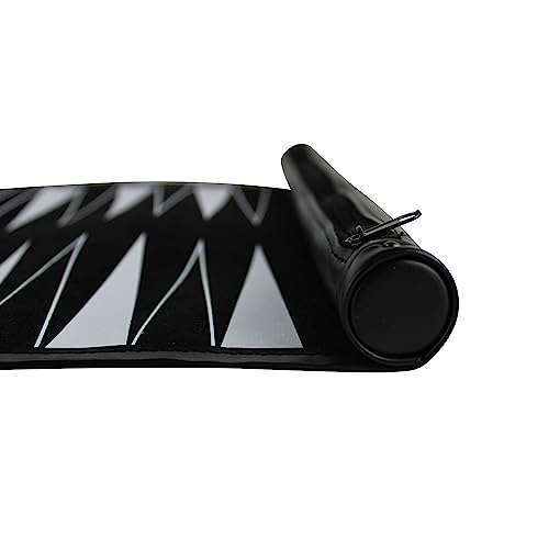 Backgammon de voyage noir 33 cm mallette jeu de société traditionnel compact - 4