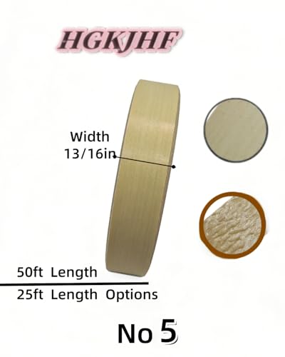 Image of HGKJHFmelamine Edging Tape. 13 /16in*25ft,pre Coated with hot melt Adhesive Flexible Veneer Edge Edging, Used for Cabinet and Furniture Maintenance (No5-canary Yellow, 13 /16in*25ft)