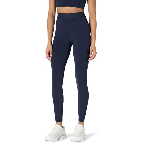 Leggings Yoga Tecnici in FormFlex Morbidissimo a Vita Alta Lunghi Interno Gamba 0.7mt con Elastico in Vita Marino M donna blu