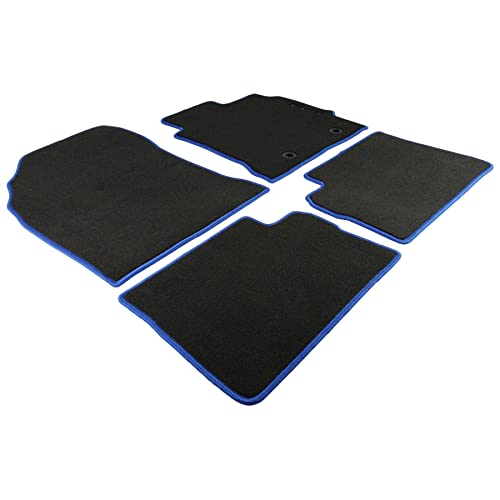 Tapis de sol TOYOTA Auris de qualité supérieure anthracite bord bleu