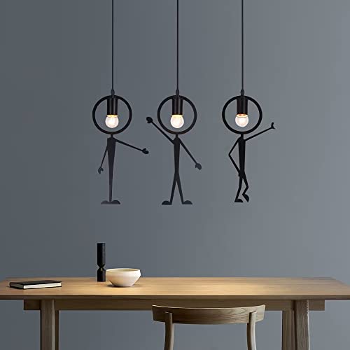 Lustre linéaire cuisine style farmhouse avec éclairage suspendu à 3 foyers