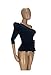 Ekaliy Women Sexy One Shoulder Sleeveless Bodycon High Low Asymmetrical Ruffle Tunics Blouse Shirt Top Dress