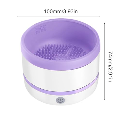 Limpiador de brochas de maquillaje eléctrico portátil ideal para organizar tu tocador de viaje 2