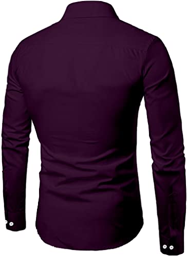 Image of MILDIN Men's Pure Cotton Striped Printed Shirt with Spread Collared Neck Full Sleeve Curved Hemline Button Closure and Regular Fit | Shirt for Man