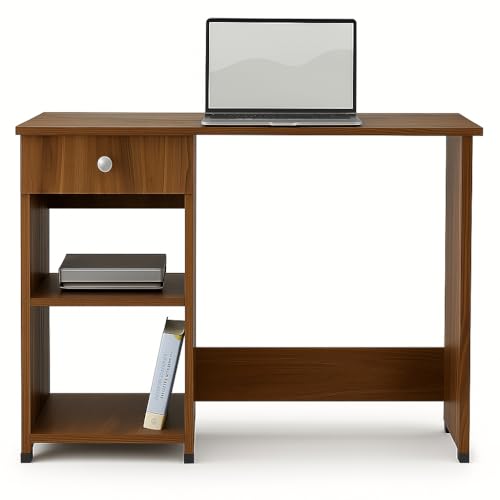 Image of Laptop Table Study Desk with Drawer for Home Office Free Assembly Included