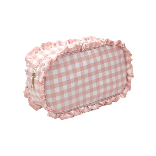 Trousse cosmétique imperméable rose anti-fuite pour ranger le maquillage