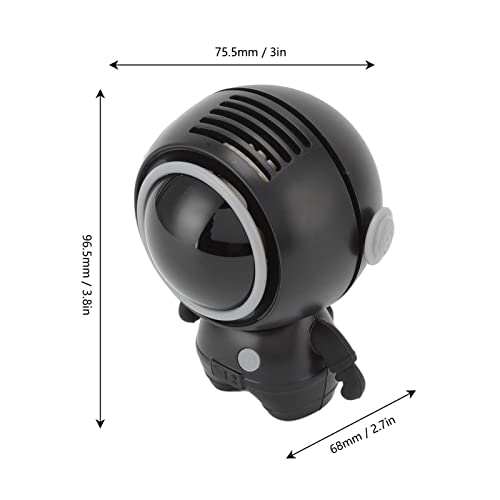Mini ventilador portátil de baixo ruído 900mAh sem lâmina para acampamento na praia Preto