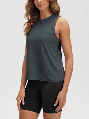 Image of ODODOS Women's Performance Tank Ultra Soft odSTRATUM Tech Sleeveless Tee Shirts High Crew Neck Pullover Top