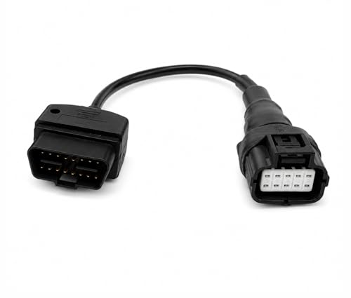 Image of MapOut24 OBD-II 16 Pin Male to ECO 10 Pin Female Diagnostic Cable Compatible with Ashok Leyland BS6 Vehicles | Scanner Adapter for Compatible Diagnostic Tools | SMPL005