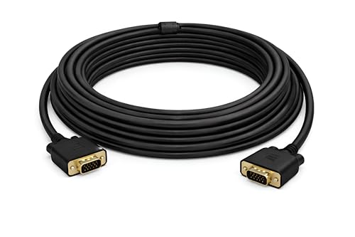 Image of Upix Male to Male VGA Cable 9.1 Meters (30 Feet) - Supports PC, Monitor, TV, LCD /LED, Plasma, Projector, TFT