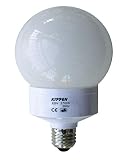 Kippen 1414D Lampada a Risparmio Energetico Modello Globo, 25 Watt. Luce Calda 2700K, W, 220 V, Bianco