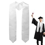 Graduation Stole Sash - Satin Stole for Ceremony Outfit | Smooth Polyester Fabric with Glossy Finish, Lightweight Draped Design for Graduates, Classic Accessory for High School 63.04x3.74 in