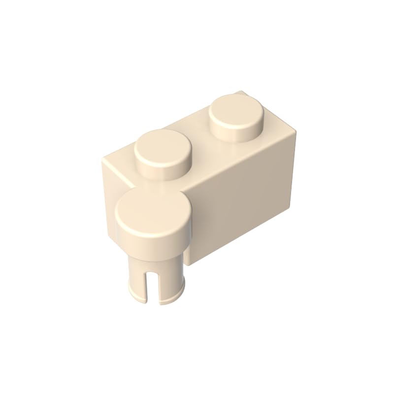 Gobricks 3830 Hinge Hinge Brick 1x4 [Upper] 50 Pieces GDS-810 Compatible with Lego Building Blocks Color:White (yellowish)