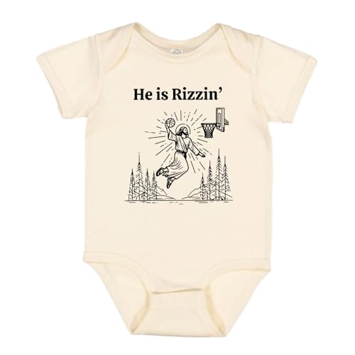Basketball Jesus He is Rizzin' Baby Infant Bodysuit