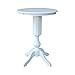 International Concepts 30" Round Top Pedestal Table-40.9" H, White