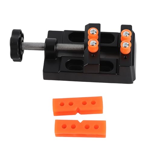 Mini Vise Aluminum Alloy Milling Clamping Table | 4 Grooves for Drilling/Carving/Woodworking | 5.3cm Clamp Length | All - Metal Forged Jaw Tools