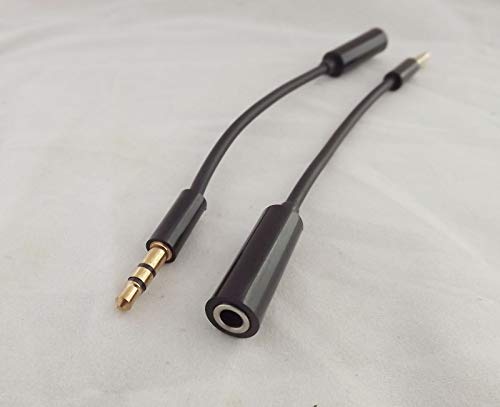 Adaptador corto audio macho a hembra 3.5mm miniatura 3